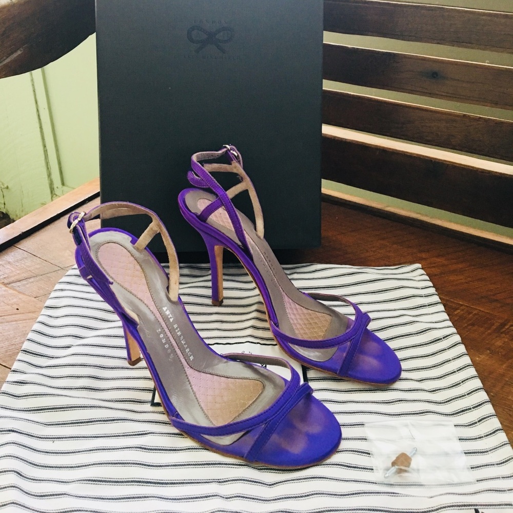 Anya Hindmarch satin heels